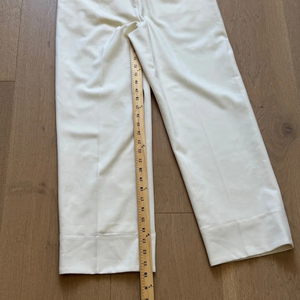 Club Monaco Enamel Ring ButterCream Cropped Women's Pants - Picture 8 of 9